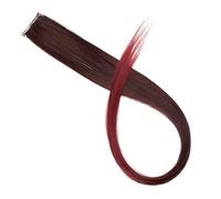 Ciuffi Capelli Extension For Capelli Colorati Con Mèches Arcobaleno Lunghe E Lisce Sintetiche Da 22" Clip In Un Unico Pezzo, Sfumate Rosa, Viola, Verde Giallo(52H)