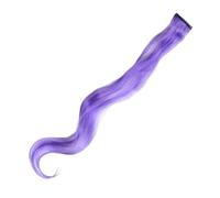 Ciuffi Capelli Extension For Capelli Sintetici Con Messa In Evidenza Colorata, Clip In Un Unico Pezzo, Parrucca Lunga E Liscia For Donna, Blu Marrone, 2 Toni Di(Q 01)