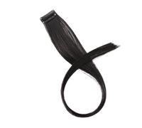 Ciuffi Capelli Extension For Capelli Sintetici Con Messa In Evidenza Colorata, Clip In Un Unico Pezzo, Parrucca Lunga E Liscia For Donna, Blu Marrone, 2 Toni Di(15)