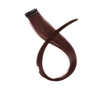 Ciuffi Capelli Extension For Capelli Sintetici Con Messa In Evidenza Colorata, Clip In Un Unico Pezzo, Parrucca Lunga E Liscia For Donna, Blu Marrone, 2 Toni Di(17)