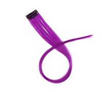 Ciuffi Capelli Extension For Capelli Sintetici Con Messa In Evidenza Colorata, Clip In Un Unico Pezzo, Parrucca Lunga E Liscia For Donna, Blu Marrone, 2 Toni Di(19)