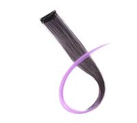 Ciuffi Capelli Extension For Capelli Sintetici Con Messa In Evidenza Colorata, Clip In Un Unico Pezzo, Parrucca Lunga E Liscia For Donna, Blu Marrone, 2 Toni Di(25X50-30)