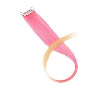 Ciuffi Capelli Extension For Capelli Sintetici Con Messa In Evidenza Colorata, Clip In Un Unico Pezzo, Parrucca Lunga E Liscia For Donna, Blu Marrone, 2 Toni Di(D)