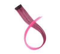 Ciuffi Capelli Extension For Capelli Sintetici Con Messa In Evidenza Colorata, Clip In Un Unico Pezzo, Parrucca Lunga E Liscia For Donna, Blu Marrone, 2 Toni Di(J)