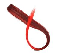 Ciuffi Capelli Extension For Capelli Sintetici Lunghi Lisci Con Riflessi Arcobaleno, Finti, Una Clip In Un Pezzo For Da Donna, Rosa, Viola, Rosso(54H)