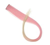 Ciuffi Capelli Extension For Capelli Sintetici Lunghi Lisci Con Riflessi Arcobaleno, Finti, Una Clip In Un Pezzo For Da Donna, Rosa, Viola, Rosso(51H)