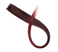 Ciuffi Capelli Extension For Capelli Sintetici Lunghi Lisci Con Riflessi Arcobaleno, Finti, Una Clip In Un Pezzo For Da Donna, Rosa, Viola, Rosso(52H)
