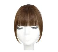 Ciuffi Capelli Frangia Stile Francese Con Clip, Tempie, Posticci Basette, Capelli Lisci, Uso Quotidiano E Parrucchieri Senza Tracce(Medium Brown)