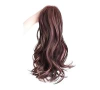 Ciuffi Capelli Parrucca Con Di Cavallo Da Donna, Stile Fermaglio For Capelli Lunghi, Cascata, Mezza Cravatta, Alta, Colorata, Intrecciata, Ricci, Naturali, Soffici, Finti(Natural Color)