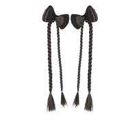 Ciuffi Capelli Trecce Da Boxe Lunghe Sintetiche For Capelli Picecs Extension For Con Clip For Donne Acconciature Intrecciate Colori For Naturali Code Di Cavallo(Natural black)