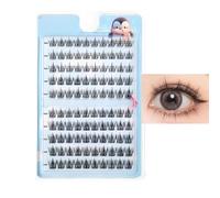 Ciuffi di ciglia finte a ciuffi naturali, colore nero scuro, volume audace, 100 pezzi, per ciglia singole, con fascia leggera e morbida, look voluminoso, migliorano l'aspetto degli occhi per l'uso