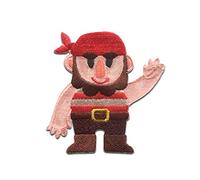 ciurma di pirati Skull Beach - Toppe termoadesive Patch Toppa ricamate, misura: 5,2 x 6 cm