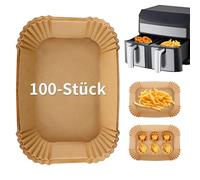 Ciusdkler 100 Fogli Carta Forno Per Friggitrice Ad Aria, Accessori Friggitrice Ad Aria Rettangolare, Carta Friggitrice Ad Aria Compatibile Con Ninja AF300EU AF400EU