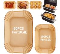 Ciusdkler Carta Forno per Friggitrice ad Aria, Accessorio Friggitrice ad Aria Ninja da 10,4 Litri, Carta Forno per Friggitrice ad Aria Cecotec 9000 e Ninja Af500eu (160 Fogli)