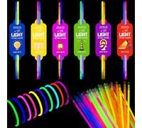 Civaner Confezione da 48 biglietti regalo cristiani con 100 bastoncini luminosi, Gesù è la luce della parola John 8: 12 etichette regalo che si illuminano al buio bomboniere religiose per la scuola