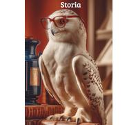 Civetta bianca per storia: Dimensione A4 a righe.Quaderni scolastici con copertine illustrate per tutte le materie