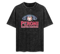 CivierCare Peroni Nastro Azzurro Italian Beer Black T-Shirt Printed Tee Graphic Top for Men Unisex Shirt M