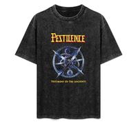 CivierCare Pestilence Testimony of The Ancients Symbol Black T-Shirt Printed Tee Graphic Top for Men Unisex Shirt M