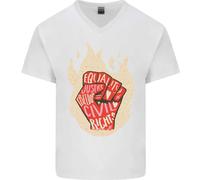 Civile Diritti Nero Vive Materia Lgbt Libertà Uomo Scollo A V Cotone T-Shirt