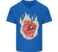 Civile Diritti Nero Vive Materia Lgbt Libertà Uomo Scollo A V Cotone T-Shirt