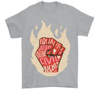 Civile Diritti Nero Vive Materia Lgbt Libertà Uomo T-Shirt 100% Cotone