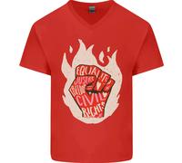 Civile Diritti Nero Vive Materia Lgbt Uguaglianza Uomo Scollo A V Cotone T-Shirt