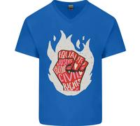 Civile Diritti Nero Vive Materia Lgbt Uguaglianza Uomo Scollo A V Cotone T-Shirt