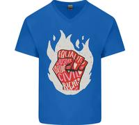 Civile Diritti Nero Vive Materia Lgbt Uguaglianza Uomo Scollo A V Cotone T-Shirt