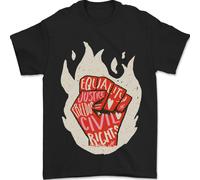 Civile Diritti Nero Vive Materia Lgbt Uguaglianza Uomo T-Shirt 100% Cotone