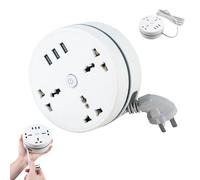 Civiliank Universal Power Strip, 2025 New Civiliank Retractable Portable Power Strips with Multiple Outlets Long, 6/9 FT Extension Cord, Small Portable Desk Charging for Home Travel Office (5.9ft)