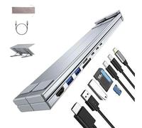 Civilizek 8-in-1 USB-C Laptop Stand, Upliftjoys 8-in-1 USB-C Laptop Stand, with 4K HDMI, 2 USB 3.0, Pd 100W, Universal for Offices, Corporate Desks, Cafes (8-in-1)