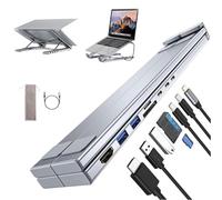 Civilizek Civilized 8-In-1 Usb-C Laptop Stand, 8-In-1 Usb-C Laptop Stand, With 4k Hdmi, 2 Usb 3.0, Pd 100w, Universal For Offices, Corporate Desks, Cafes (8-in-1)