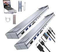 Civilizek Civilized 8-in-1 USB-C Laptop Stand, Miraclew/Civilized Laptop Stand, with 4k HDMI, 2 USB 3.0, Pd 100w, Universal for Office School and Home Use (2 Set)