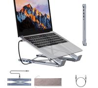 Civilizek Civilized 8-in-1 USB-C Laptop Stand, Portable Adjustable Flat Docking Station with 4K HDMI Output, 2 USB 3.0 Ports, 100W PD Fast Charging, for Office Desks, Home Study (5-in-1)