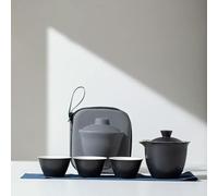 CIVIOOH 1 Set teiera Portatile Set di Tazze da tè con Kit da Viaggio teiere in Ceramica teiere da Esterno teiera Cinese e Set di Tazze