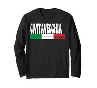 CIVITAVECCHIA City Italia Vintage Bandiera Italia Viaggi Amanti Maglia a Manica