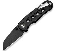 CIVIVI Manico in Alluminio Nero con Moschettone in Acciaio Inox e Apribottiglie Nero Stonewash