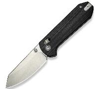 CIVIVI Manico in G10 Nero Lama Stonewashed 14C28N Blocco a Barra Trasversale C23073-1
