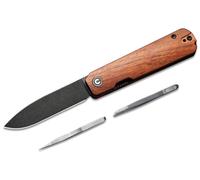 CIVIVI Manico in Legno di Guibourtia Include 1 Pinzetta in Acciaio & Stuzzicadenti nel Manico Black