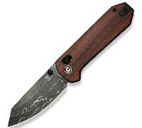 CIVIVI Manico in Legno di Guibourtia Lama in Damasco Blocco a Barra Trasversale C23073B-DS1