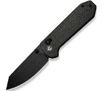 CIVIVI Manico in Micarta Canvas Verde Scuro Lama Black Stonewashed 14C28N Crossbar