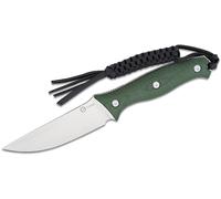 CIVIVI Manico in Micarta Verde Canvas Lama in Nitro-V Satinata Con 1PC Laccetto Nero, Kydex Nero