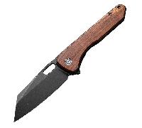CIVIVI Nugz Manico in Legno di Guibourtia Lama Black Stonewashed 14C28N Liner Lock C23