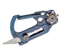 Civivi Polymorph Blue Titanium Carabiner Portachiavi Multi-Utensile C20045-3