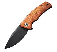 CIVIVI Regulatron Manico in Legno di Guibourtia Lama Nitro-V Nero Stonewashed Liner L