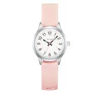 CIVO Orologio Bambino Bambina Analogico: Facile da Leggere Quadrante Chiaro con Numeri e 3 Lancette Orologio di Apprendimento Cinturino Silicone Rosa - Regalo per Ragazze Adolescente 6-14 Anni