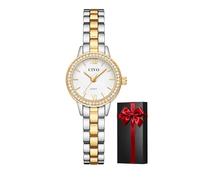 CIVO Orologio Donna Piccolo Acciaio: Orologi Oro Analogico con Quadrante a Cerchi Concentrici in Rilievo - Impermeabile Quarzo Diamanti Classico - Regalo Moda per Donna e Ragazze