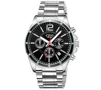 CIVO Orologio Uomo Cronografo Acciaio: Elegante Analogico Data Luminose | Orologi Vestito da Polso Argento per Uso Quotidiano Casual Formale - Regalo per Padre Marito Natale Compleanno
