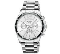 CIVO Orologio Uomo Cronografo Acciaio: Elegante Analogico Data Luminose | Orologi Vestito da Polso Argento per Uso Quotidiano Casual Formale - Regalo per Padre Marito Natale Compleanno