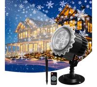CIXMUS Proiettore di neve, proiettore a LED per esterni impermeabile IP44, luce di proiezione di nevicate bianca rotante per Halloween, Natale, Capodanno, festa di festa, matrimonio, giardino, patio